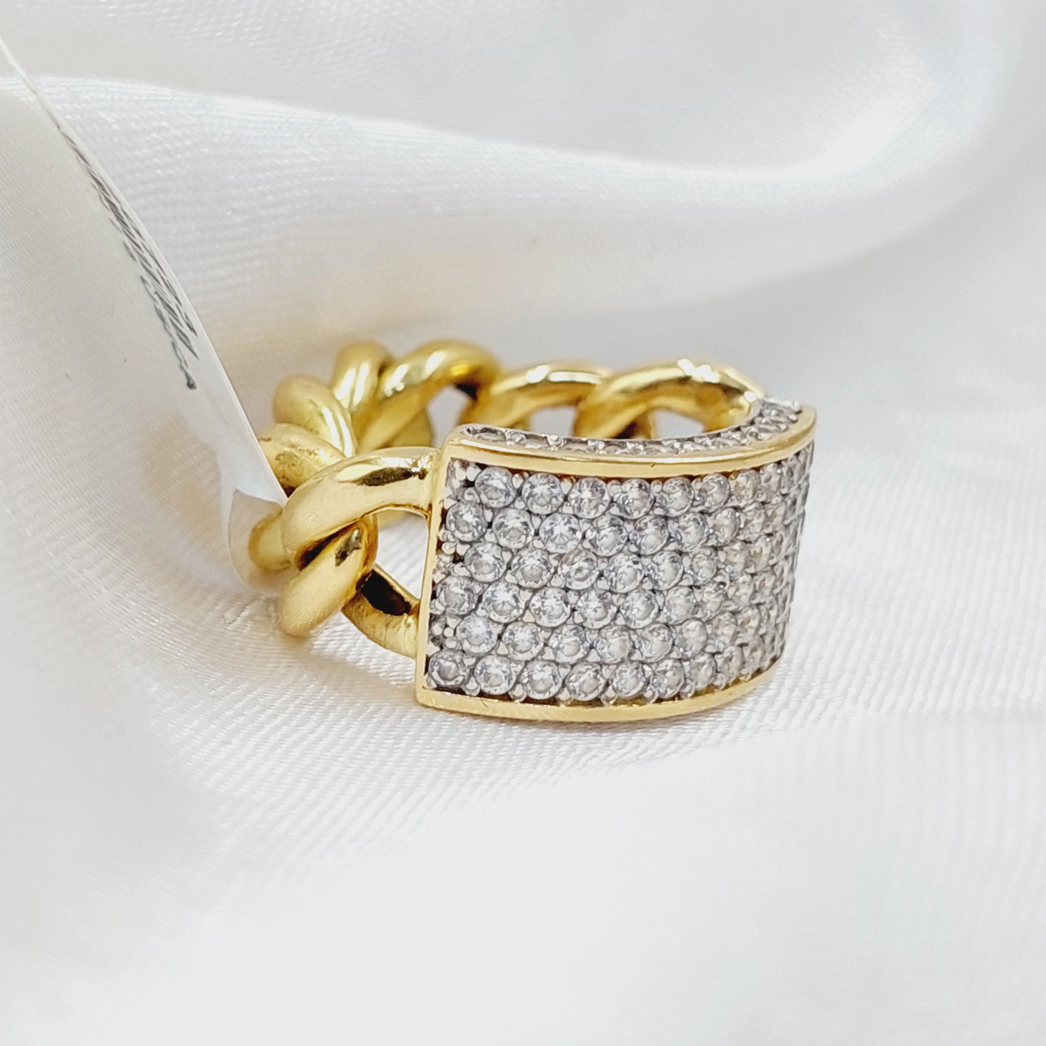 Zircon Studded Cuban Links Ring - Image 5